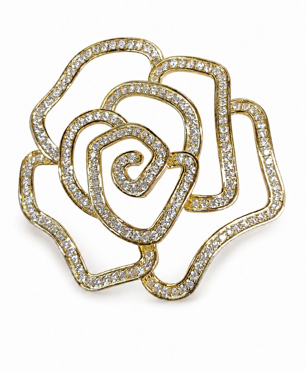 Vivinia By Vidhi Mehra Gold Plated Zircon Floral BroochFabilicious Fashion
