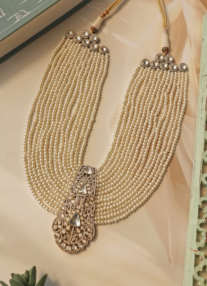 Do Taara Gold Polki And Pearl NecklaceFabilicious Fashion