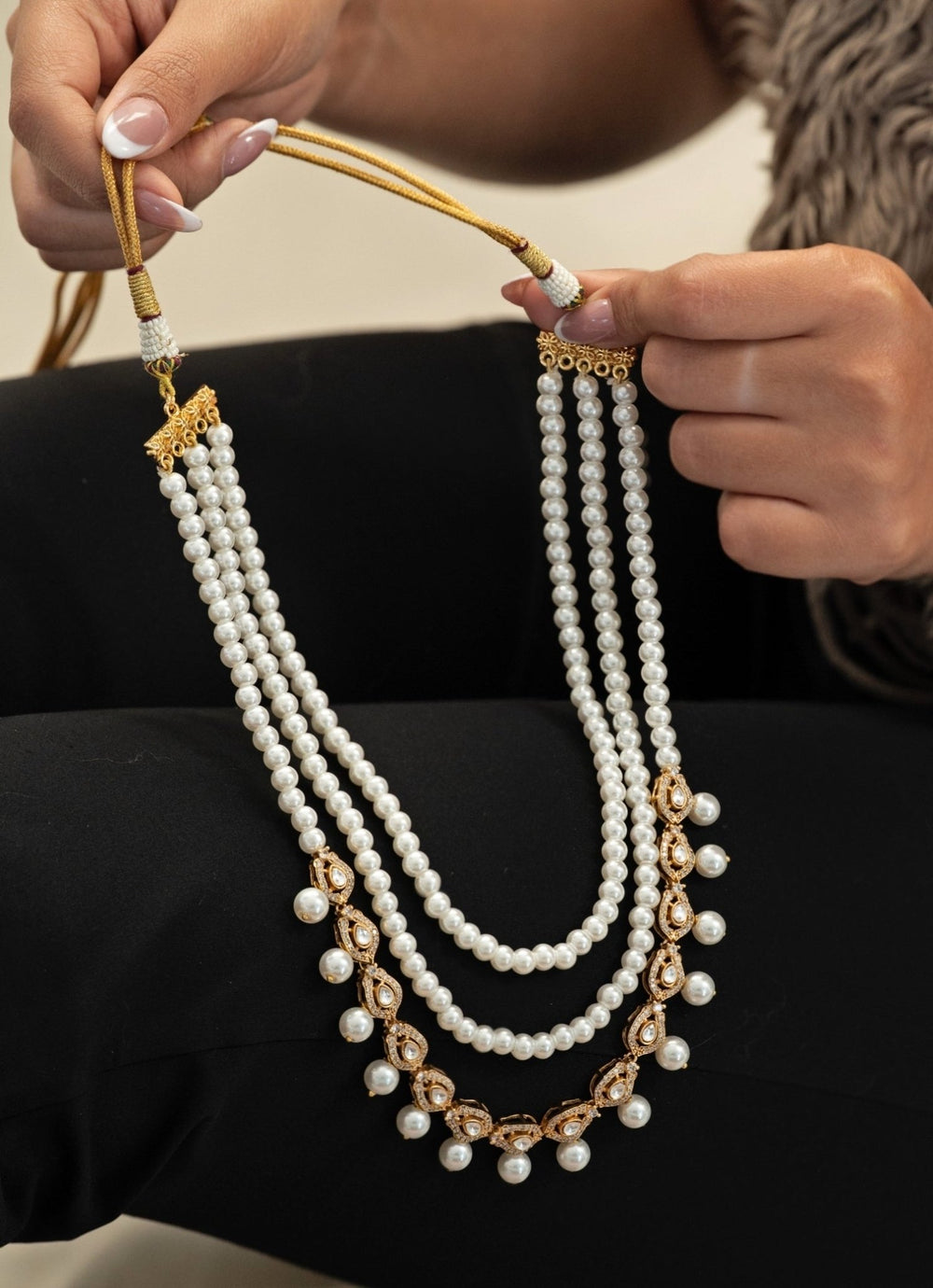 Do Taara Gold Polki And Pearls NecklaceFabilicious Fashion