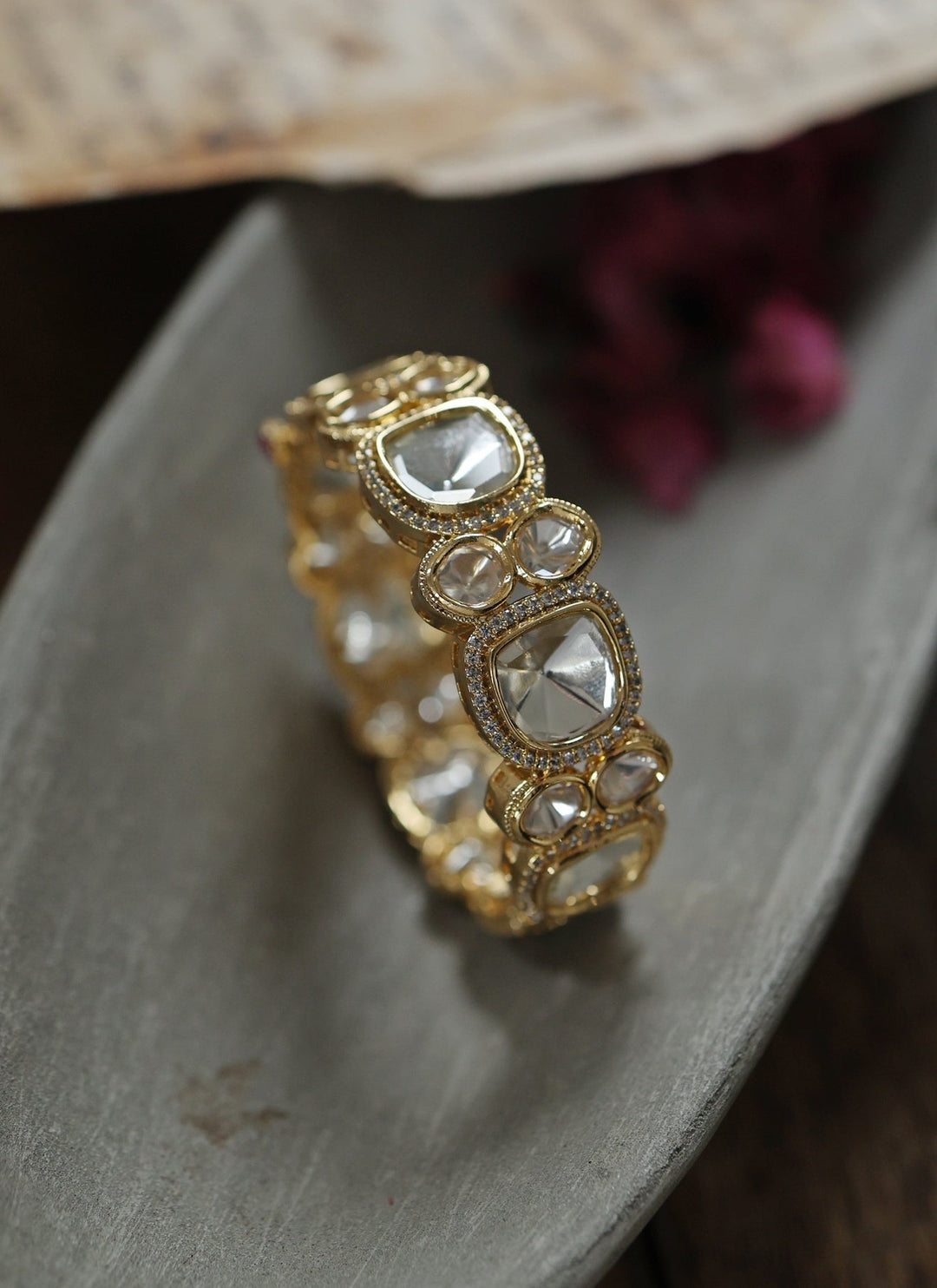 Do Taara Gold Polki BangleFabilicious Fashion