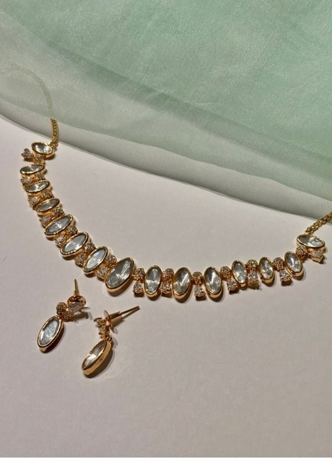 Naymee Gold Polki Choker SetFabilicious Fashion