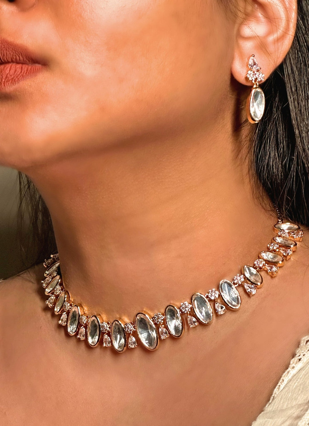 Naymee Gold Polki Choker SetFabilicious Fashion