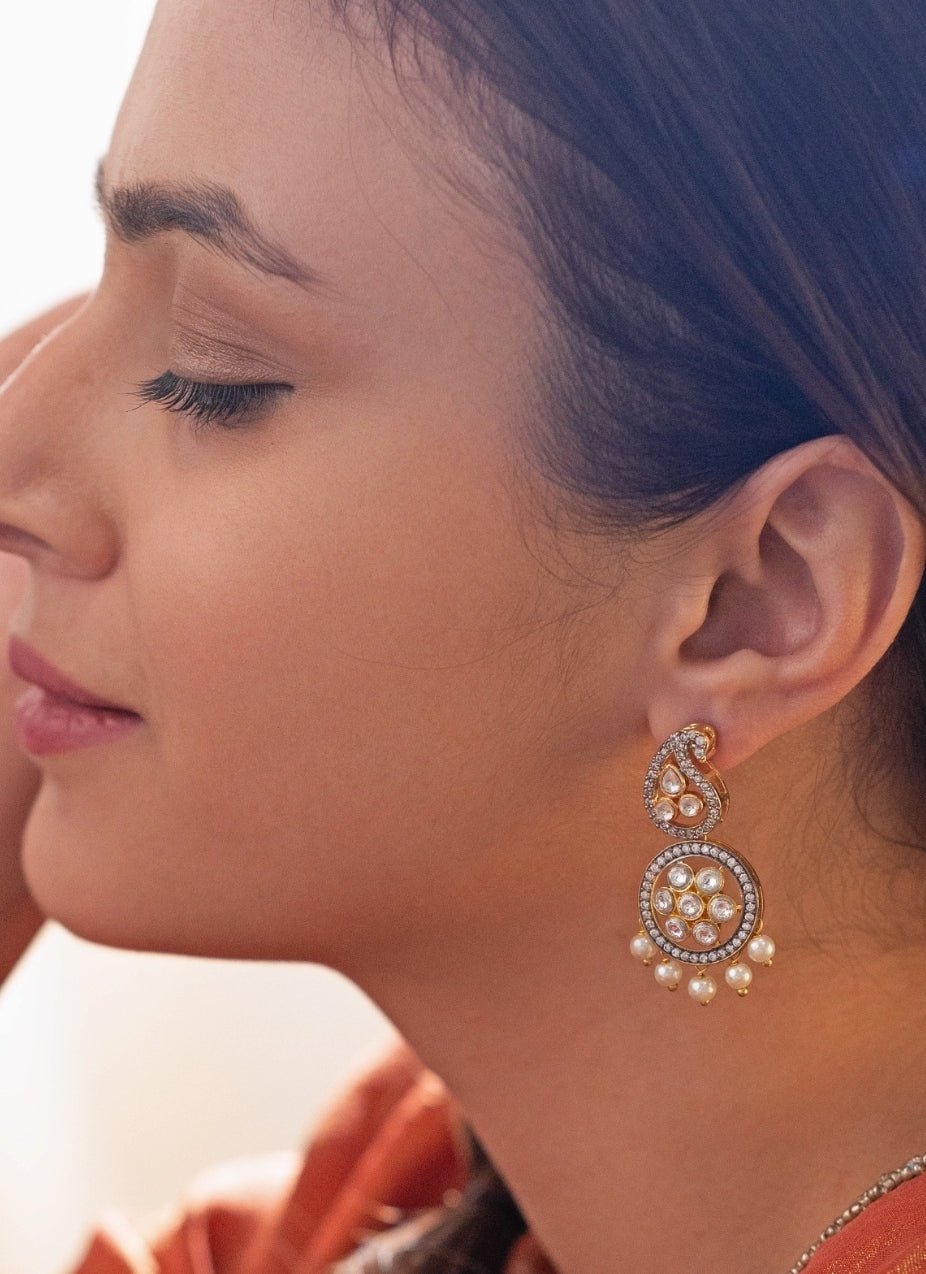Do Taara Gold Polki EarringsFabilicious Fashion