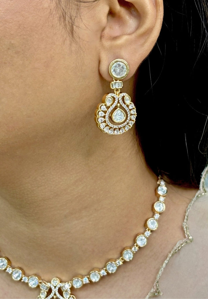 Naymee Gold Polki Necklace SetFabilicious Fashion