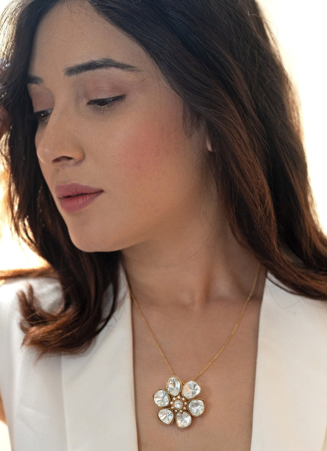 Do Taara Gold Polki Pendant NecklaceFabilicious Fashion