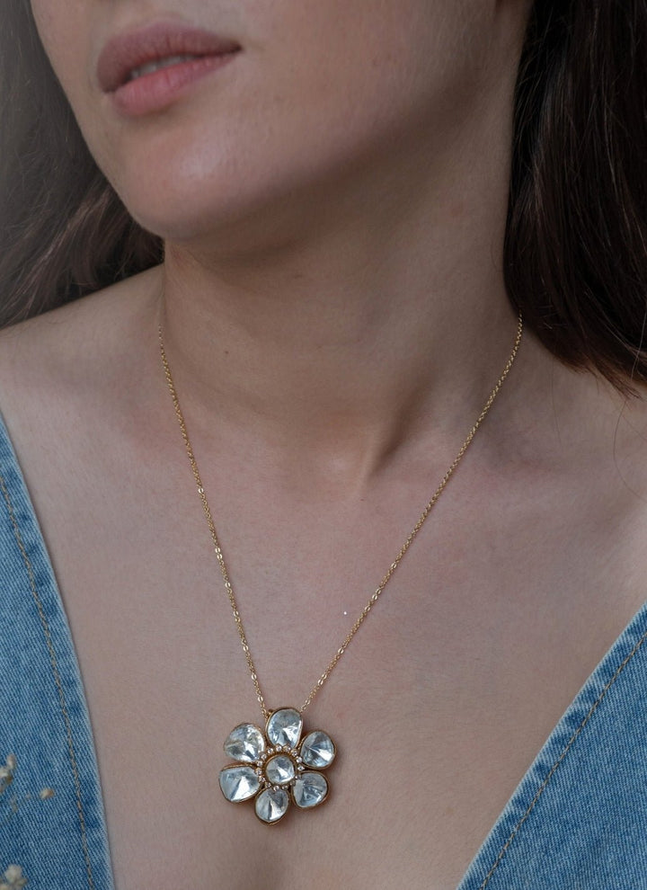 Do Taara Gold Polki Pendant NecklaceFabilicious Fashion