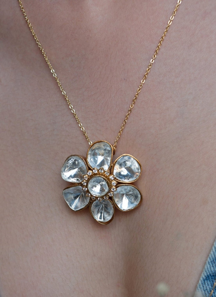 Do Taara Gold Polki Pendant NecklaceFabilicious Fashion