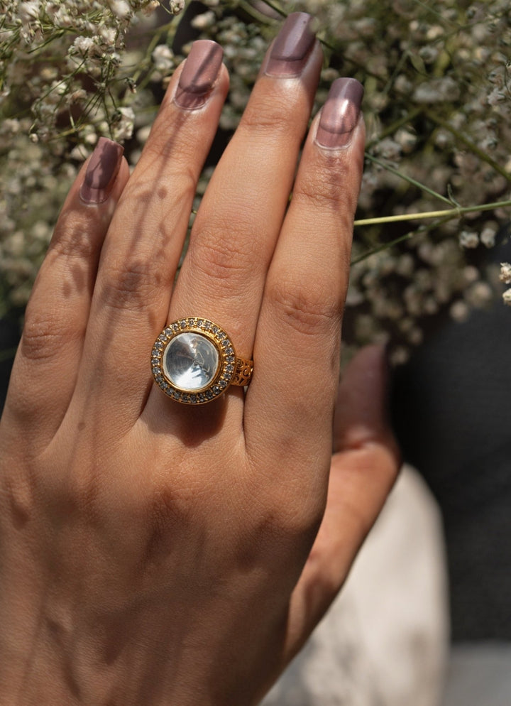 Do Taara Gold Polki RingFabilicious Fashion