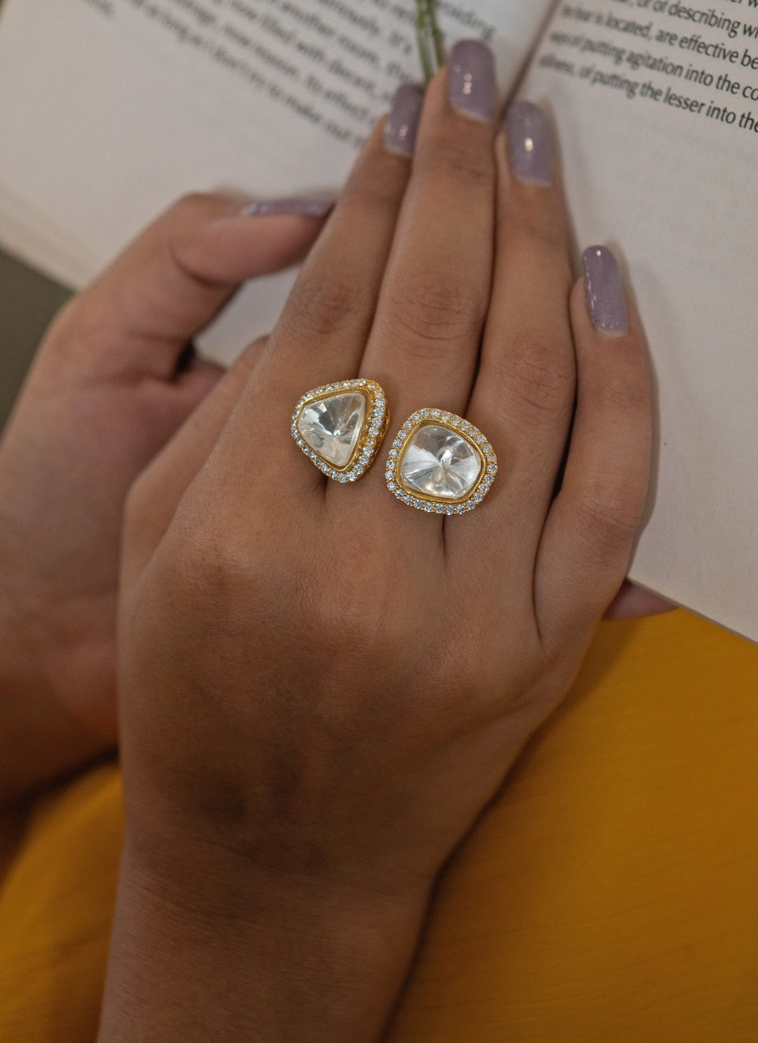 Do Taara Gold Polki RingFabilicious Fashion