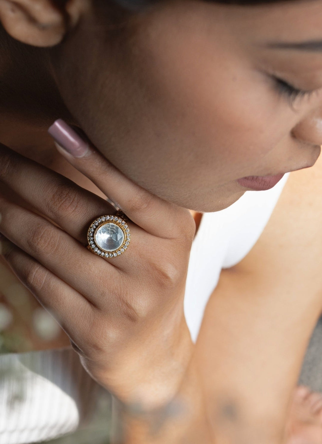 Do Taara Gold Polki RingFabilicious Fashion
