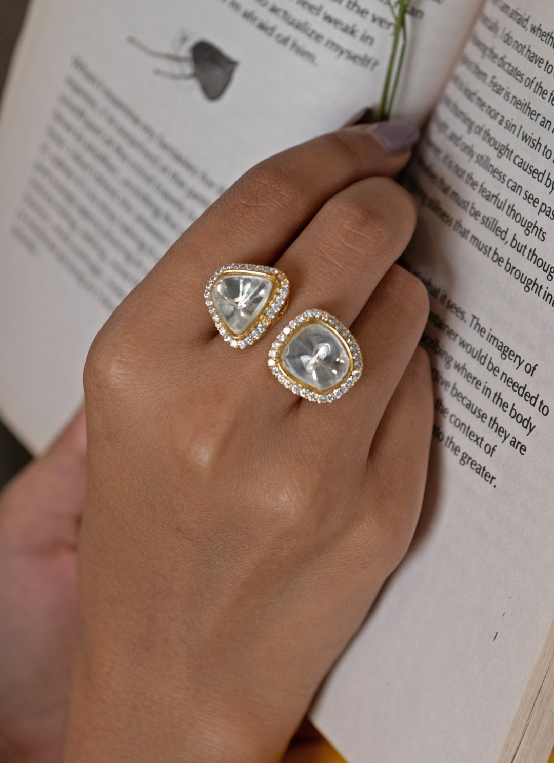 Do Taara Gold Polki RingFabilicious Fashion