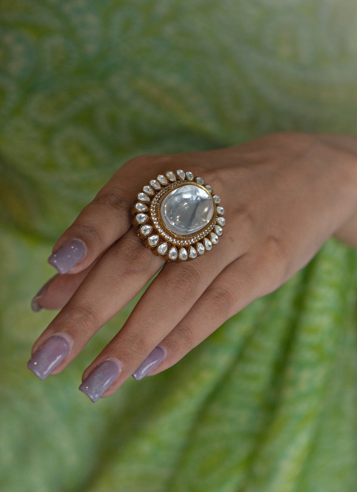 Do Taara Gold Polki Statement RingFabilicious Fashion