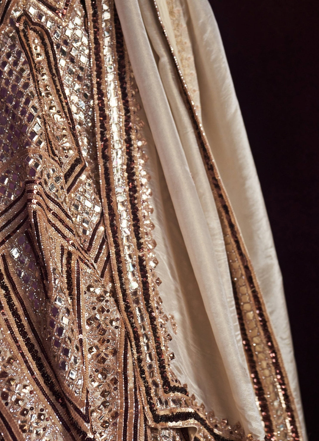 Gold Sequins Embroidered Bridal Lehenga Set Angad Singh - Fabilicious Fashion