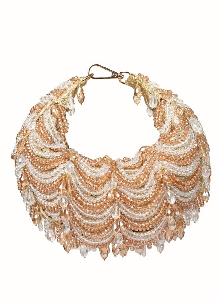 Gold & Silver Georgette Embellished Hobo Bag House of Kosha - Fabilicious Fashion