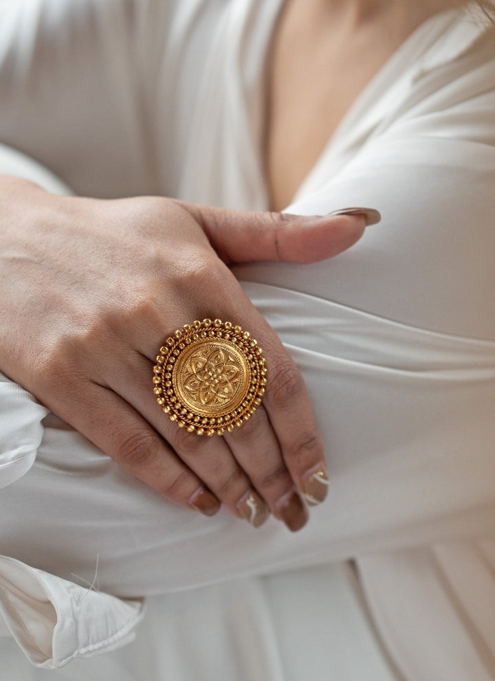 Do Taara Gold Temple RingFabilicious Fashion