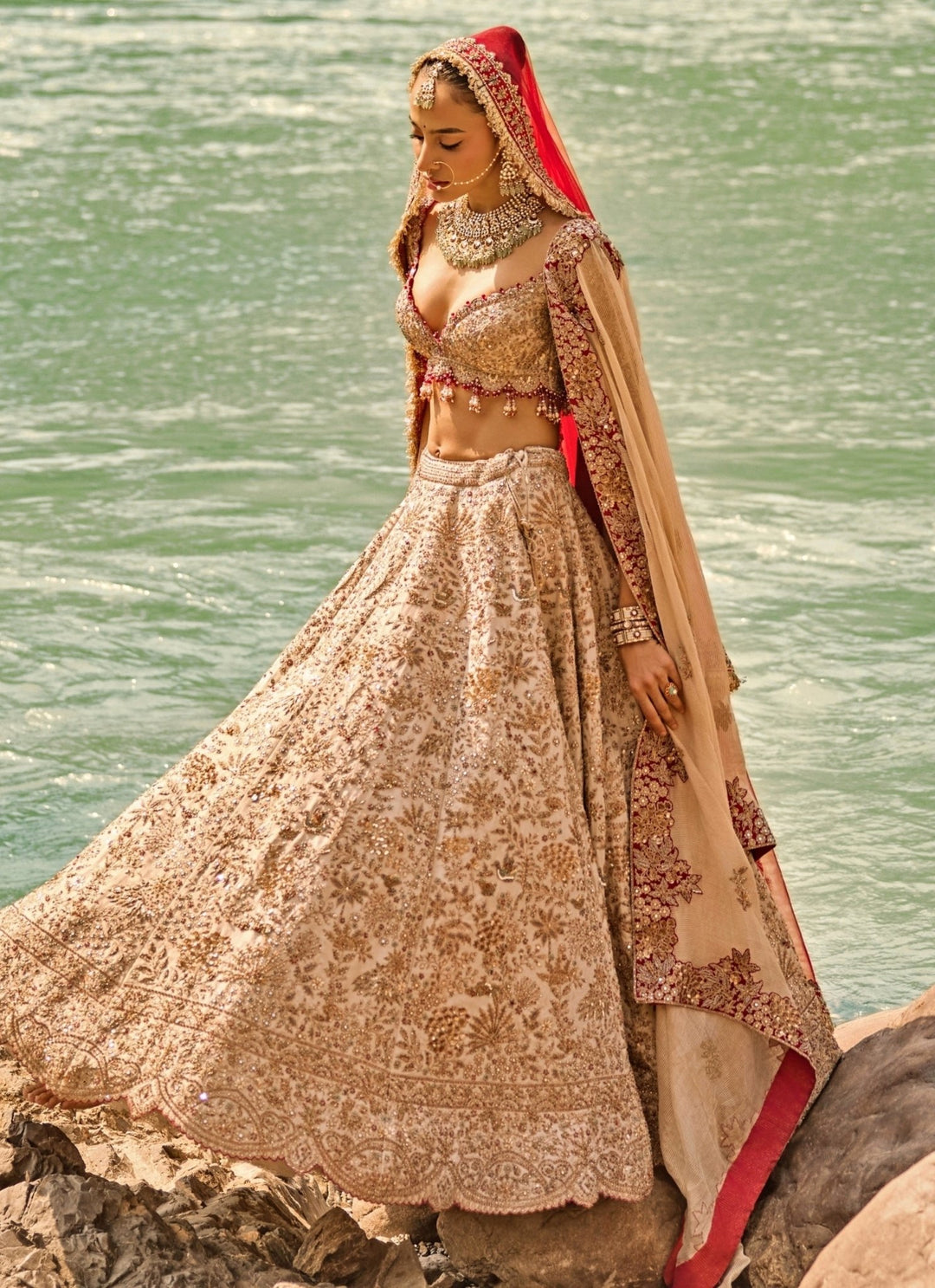 Nitika Gujral Gold Tissue Bridal Lehenga SetFabilicious Fashion