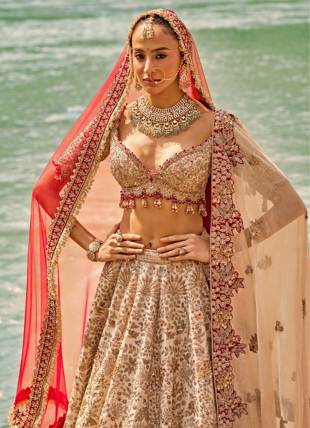 Nitika Gujral Gold Tissue Bridal Lehenga SetFabilicious Fashion