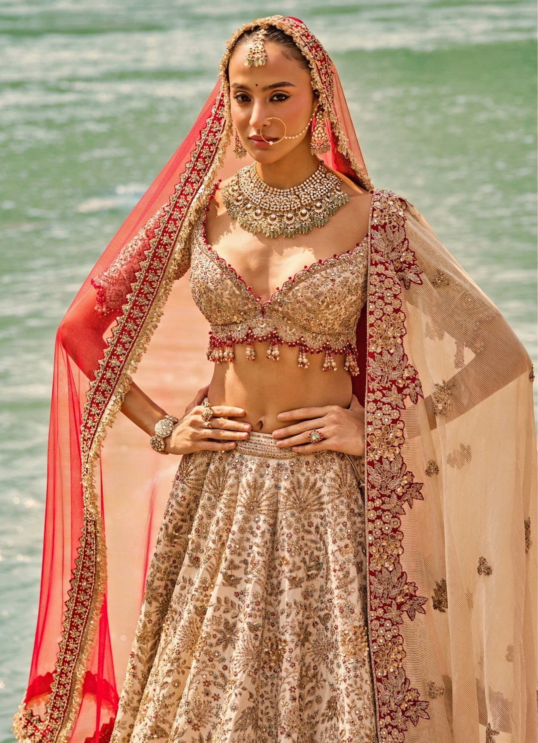 Nitika Gujral Gold Tissue Bridal Lehenga SetFabilicious Fashion