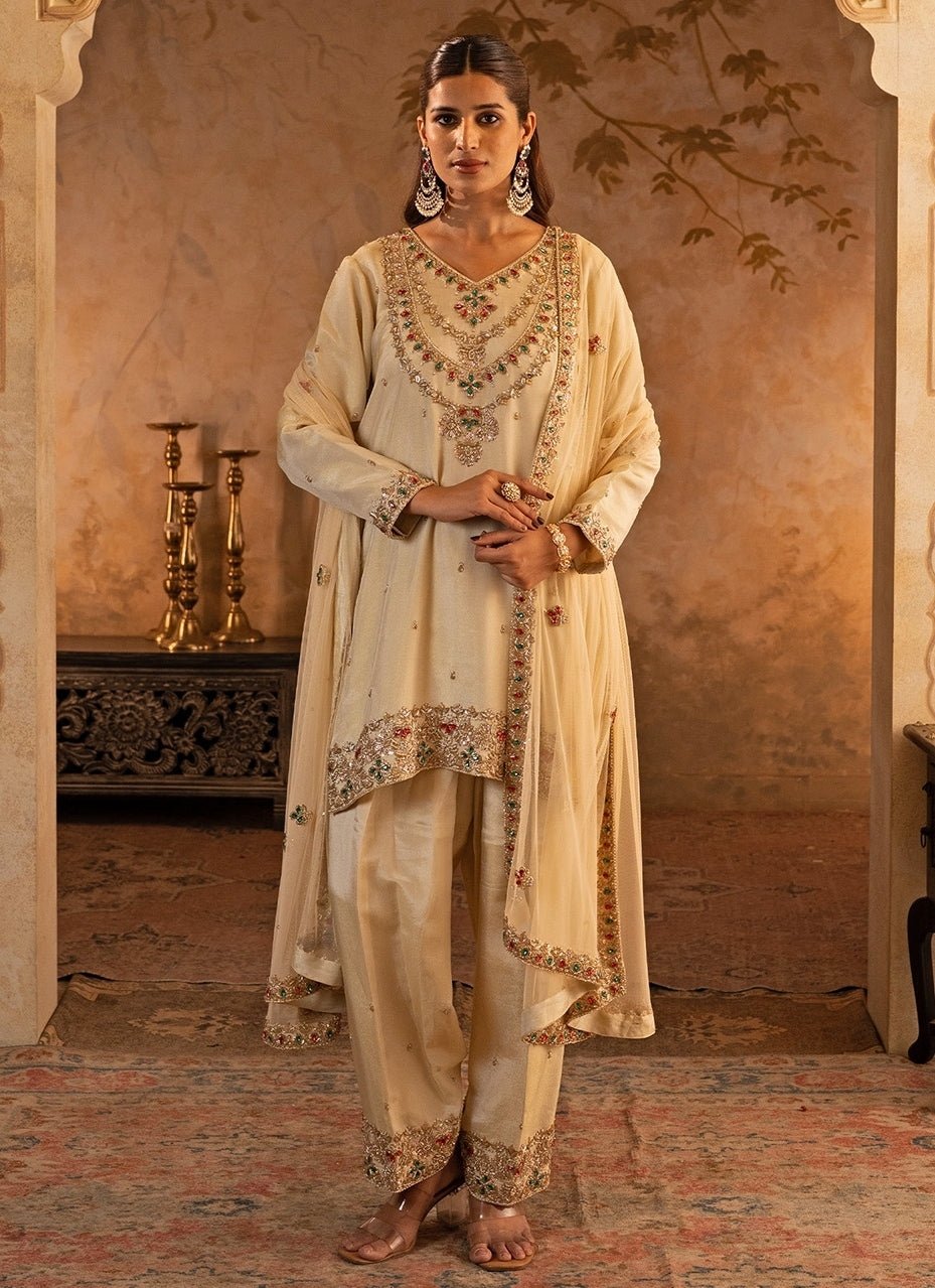 Angad Singh Gold Tissue Kurta Pants SetFabilicious Fashion