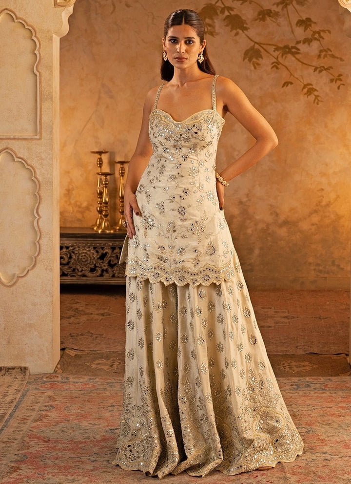 Angad Singh Gold Tissue Kurta Sharara SetFabilicious Fashion
