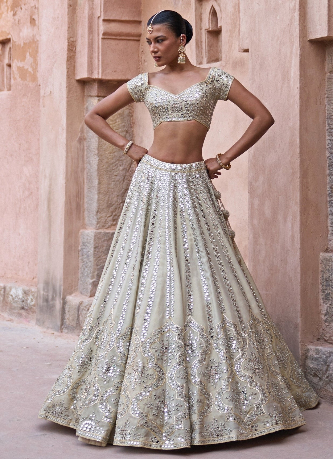 Angad Singh Gold Tissue Lehenga SetFabilicious Fashion