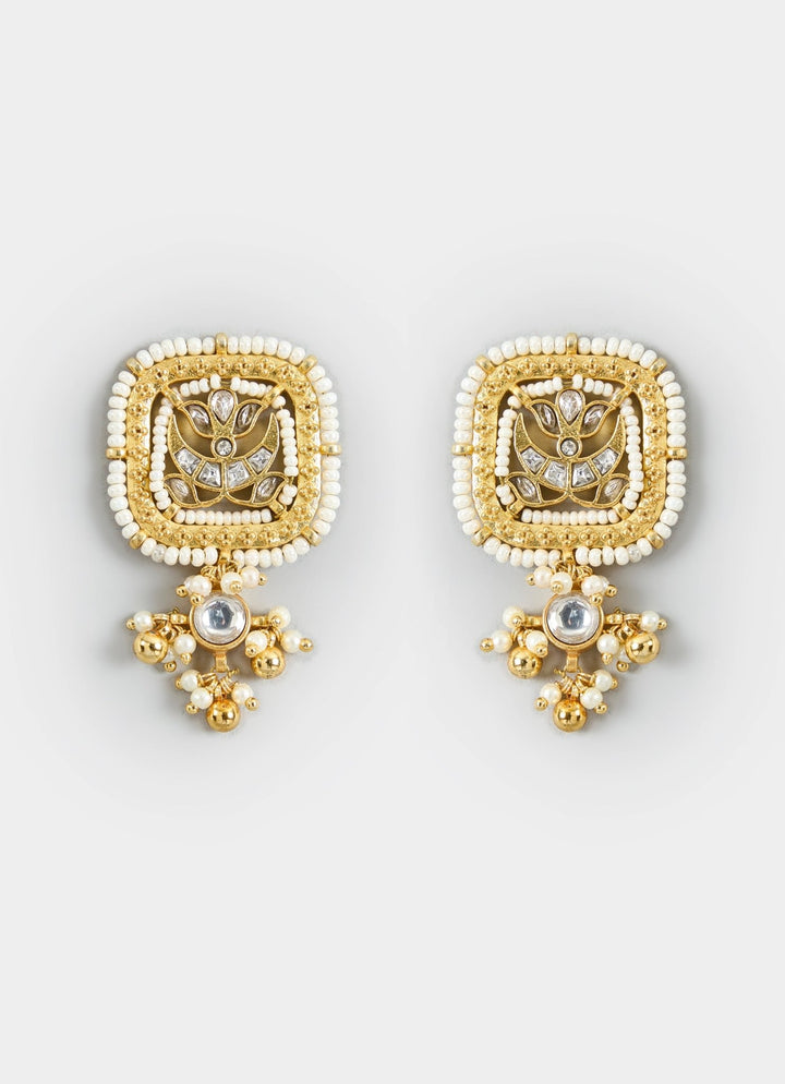 Gold Tone Choker Necklace Set Vivinia By Vidhi Mehra - Fabilicious Fashion