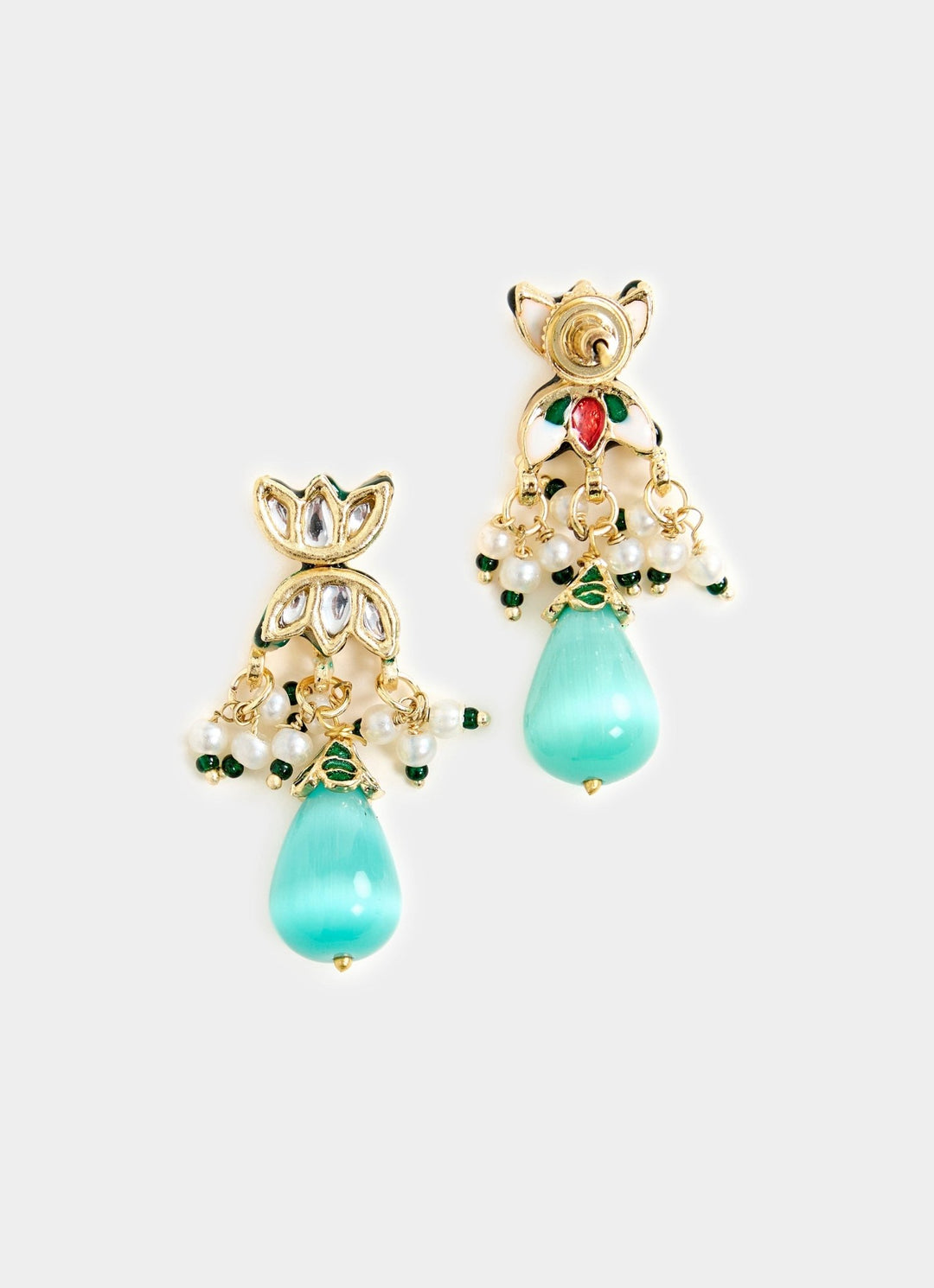 Gold Tone Multicolor Stone Choker Necklace Set Vivinia By Vidhi Mehra - Fabilicious Fashion