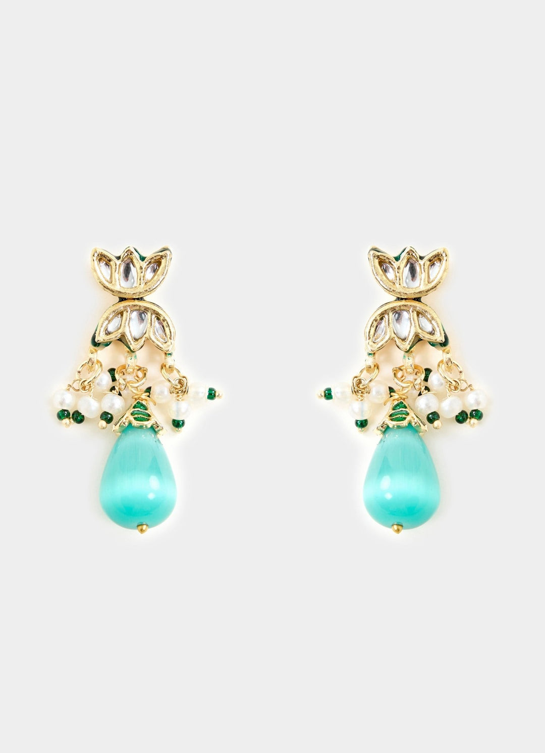 Gold Tone Multicolor Stone Choker Necklace Set Vivinia By Vidhi Mehra - Fabilicious Fashion