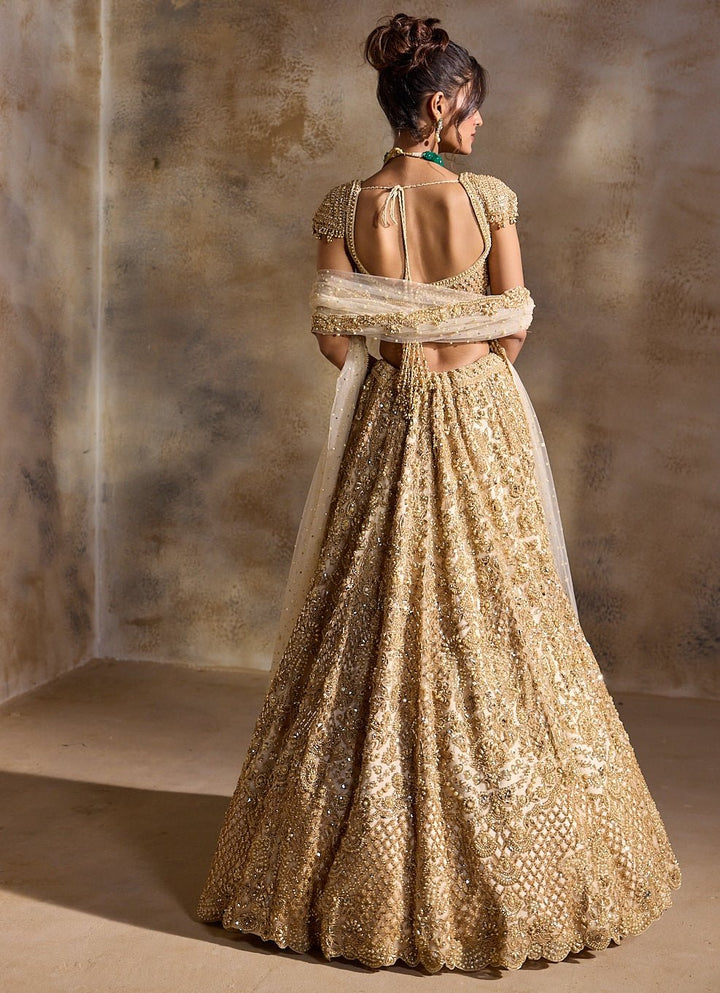 Gold Tulle Lehenga Set Nitika Gujral - Fabilicious Fashion