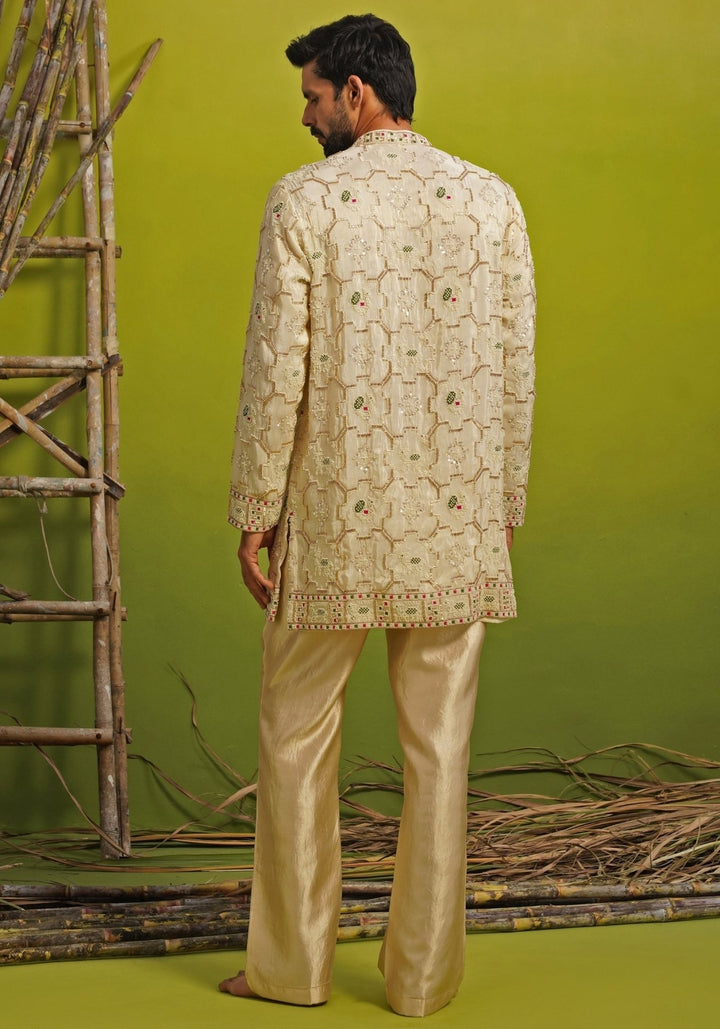Kalpraag Golden Silk Short Kurta SetFabilicious Fashion