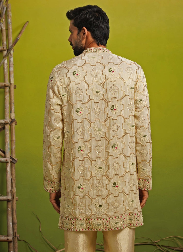 Kalpraag Golden Silk Short Kurta SetFabilicious Fashion
