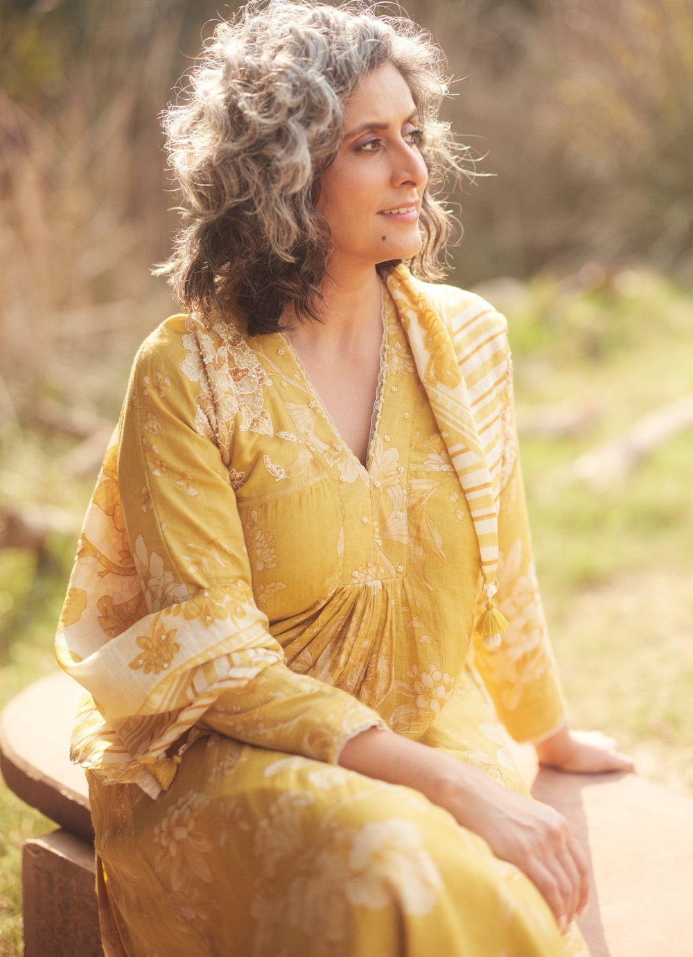 Golden Yellow Chanderi Kurta Lehenga Set Paulmi and Harsh - Fabilicious Fashion