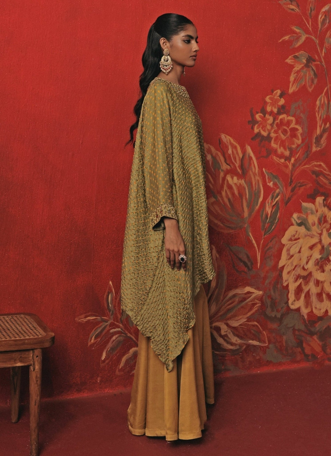 Twenty Nine Green And Yellow Bandhani Kurta Pants SetFabilicious Fashion