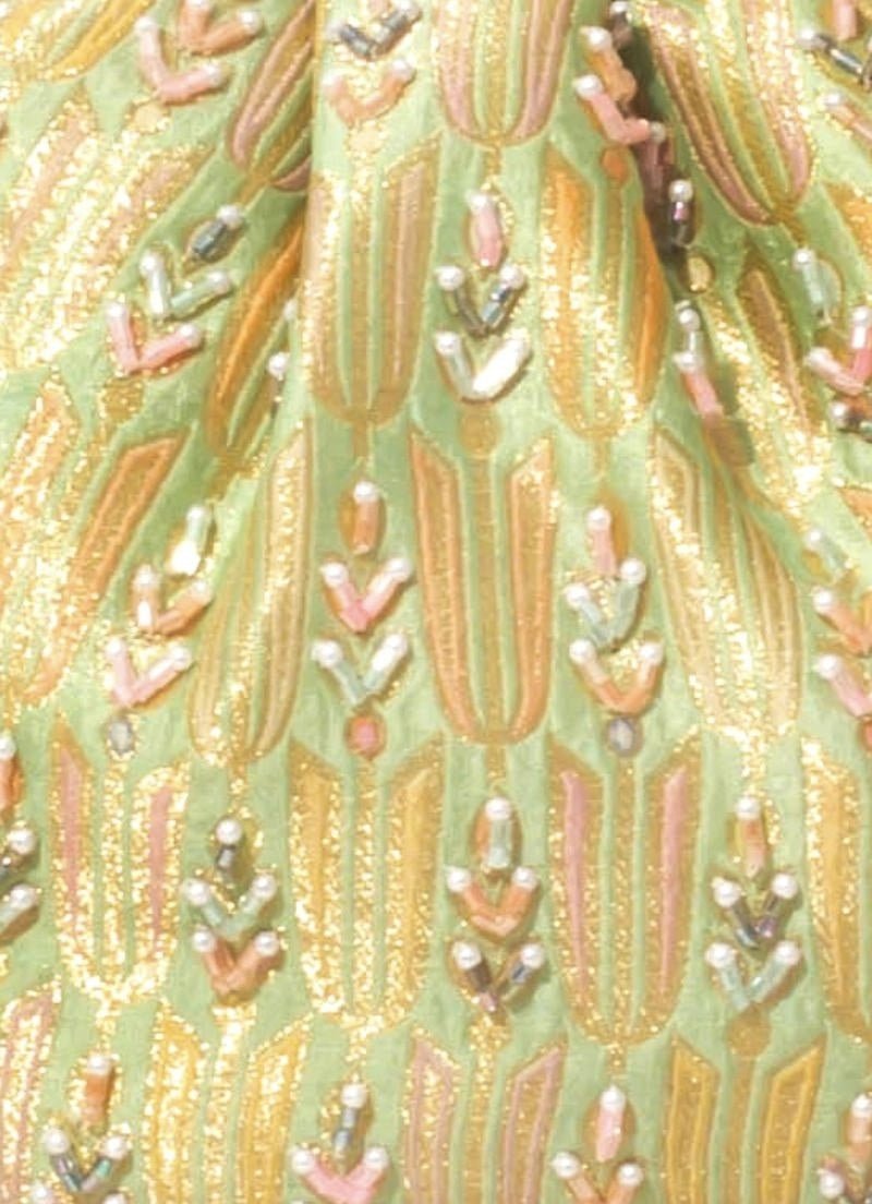 Green Banarasi Silk Vintage Purse Amyra - Fabilicious Fashion