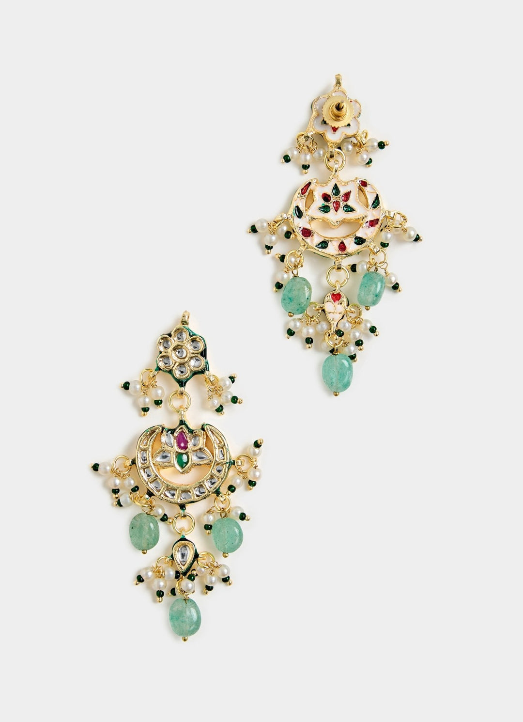 Green Beaded Kundan Choker Necklace Set Vivinia By Vidhi Mehra - Fabilicious Fashion