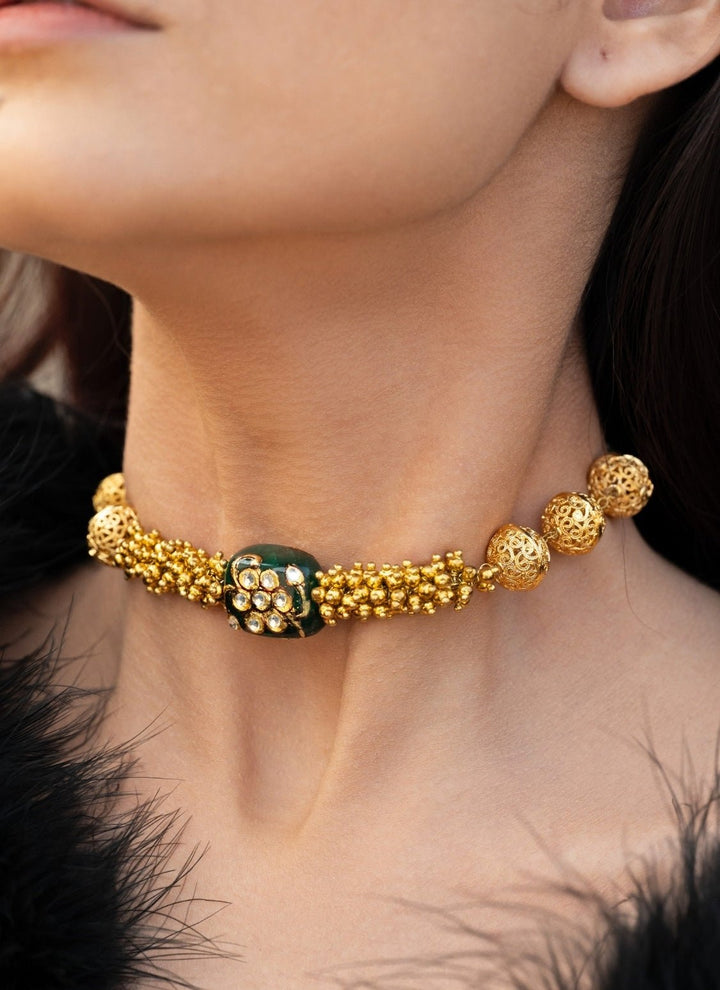 Do Taara Green Choker NecklaceFabilicious Fashion