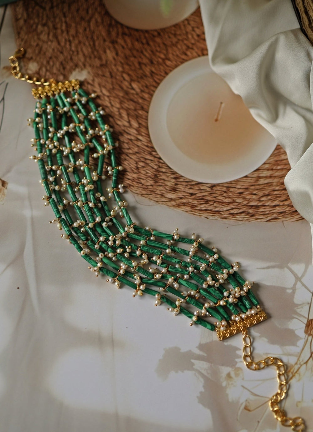 Do Taara Green Choker NecklaceFabilicious Fashion