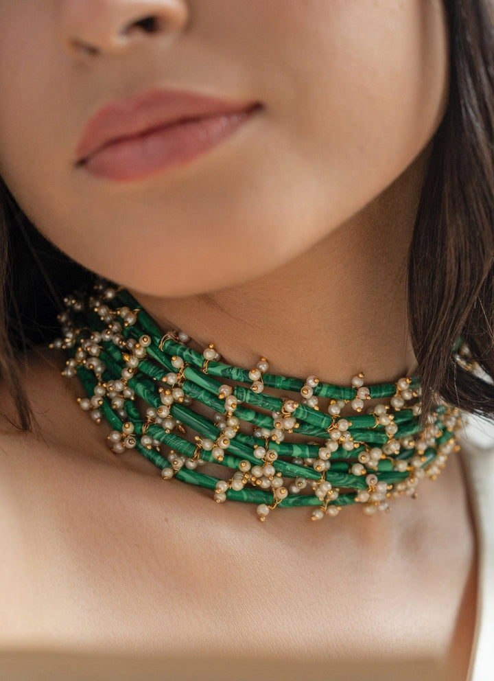 Do Taara Green Choker NecklaceFabilicious Fashion