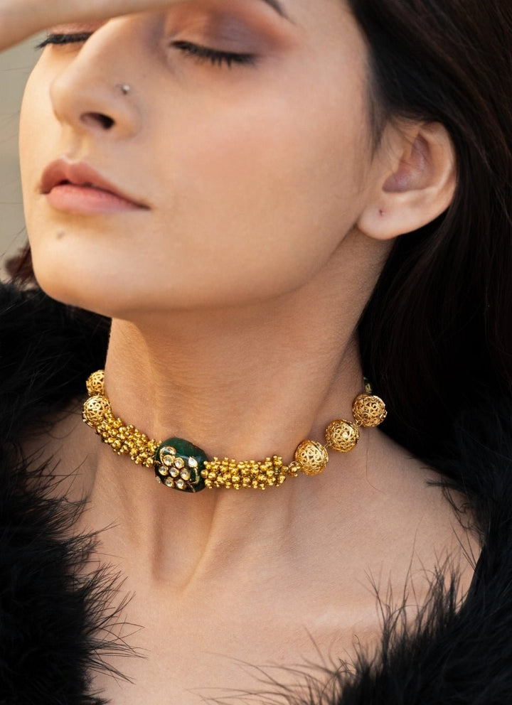 Do Taara Green Choker NecklaceFabilicious Fashion