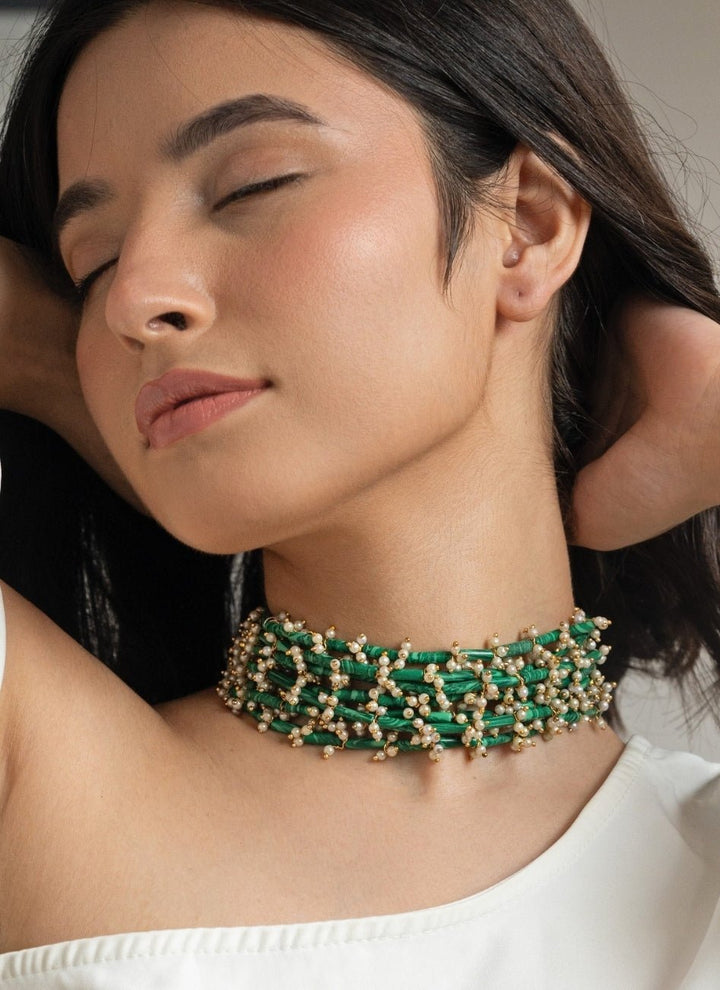 Do Taara Green Choker NecklaceFabilicious Fashion