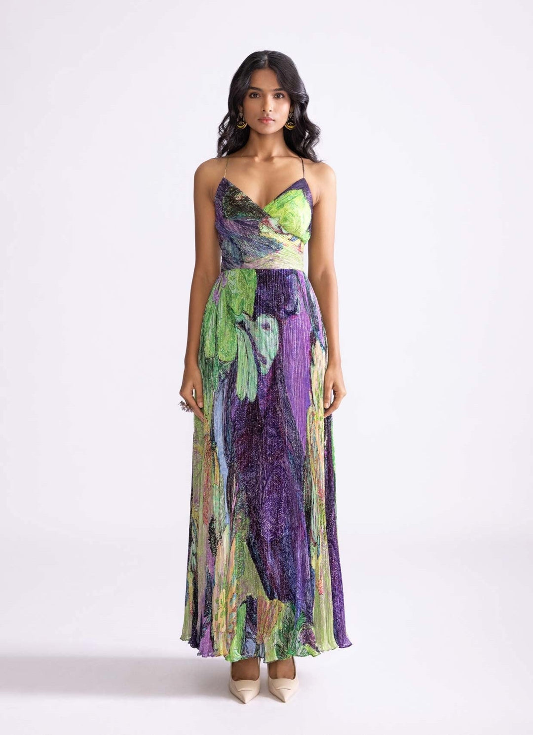 Green Daisy Print Dress Saaksha & Kinni - Fabilicious Fashion