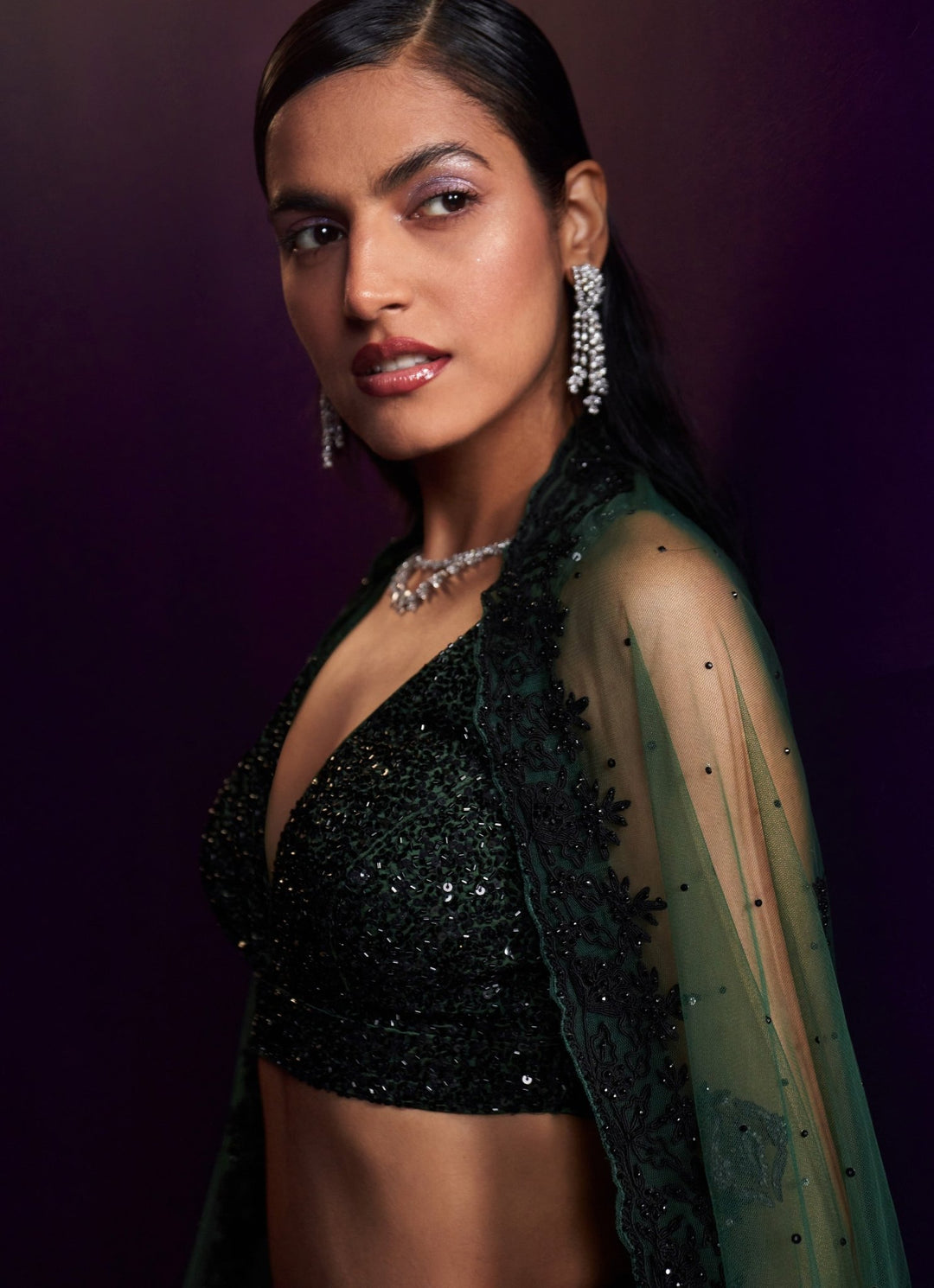 Green Embroidered Bridal Lehenga Set Angad Singh - Fabilicious Fashion