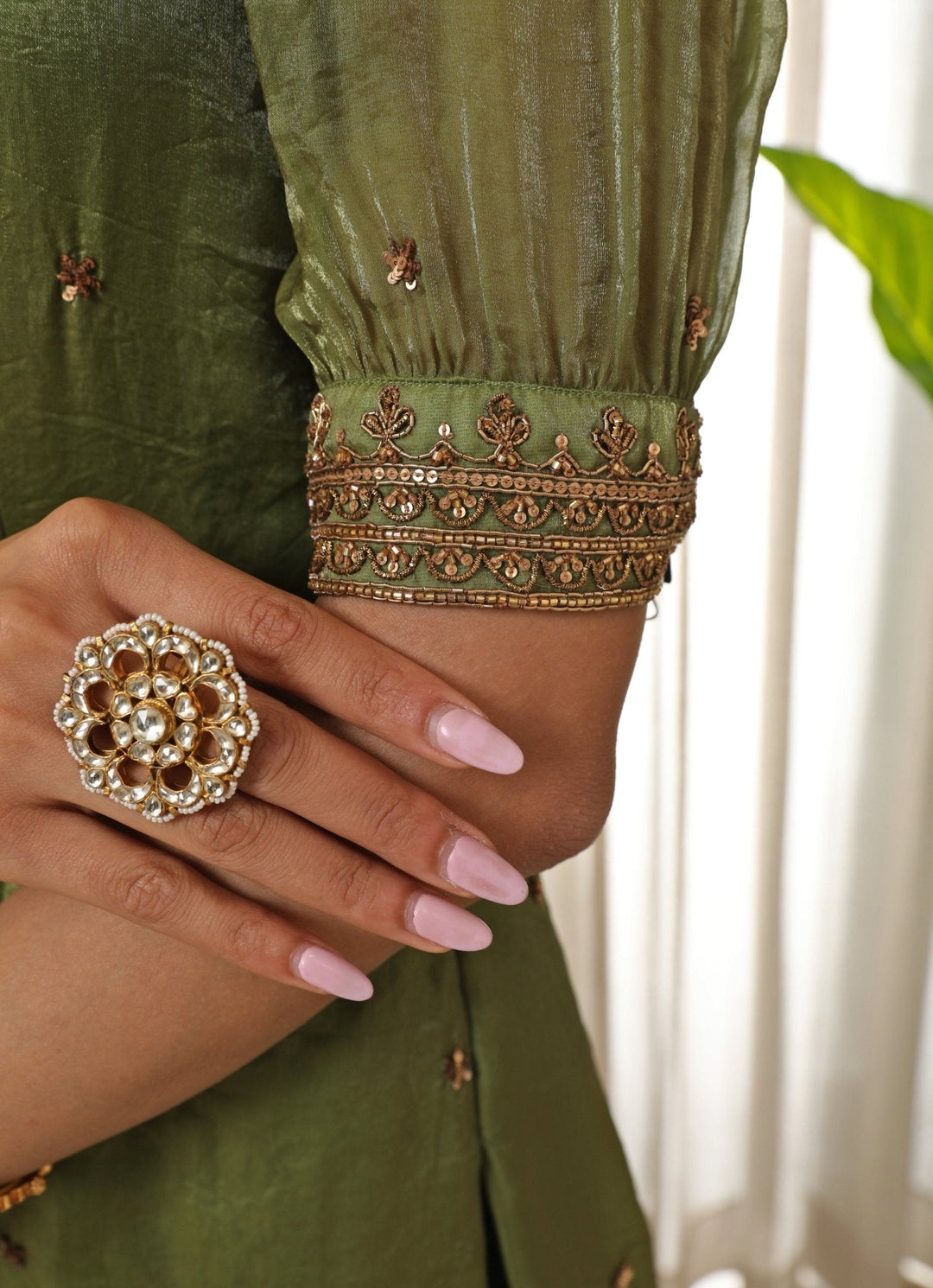 Green Embroidered Kurta Salwar Set Esha Koul - Fabilicious Fashion