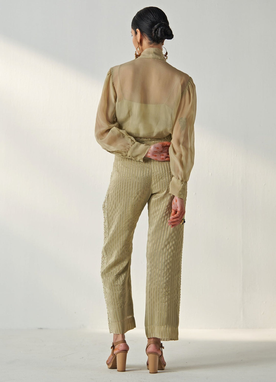 Green Embroidered Shirt And Pant Set Studio Bagechaa - Fabilicious Fashion
