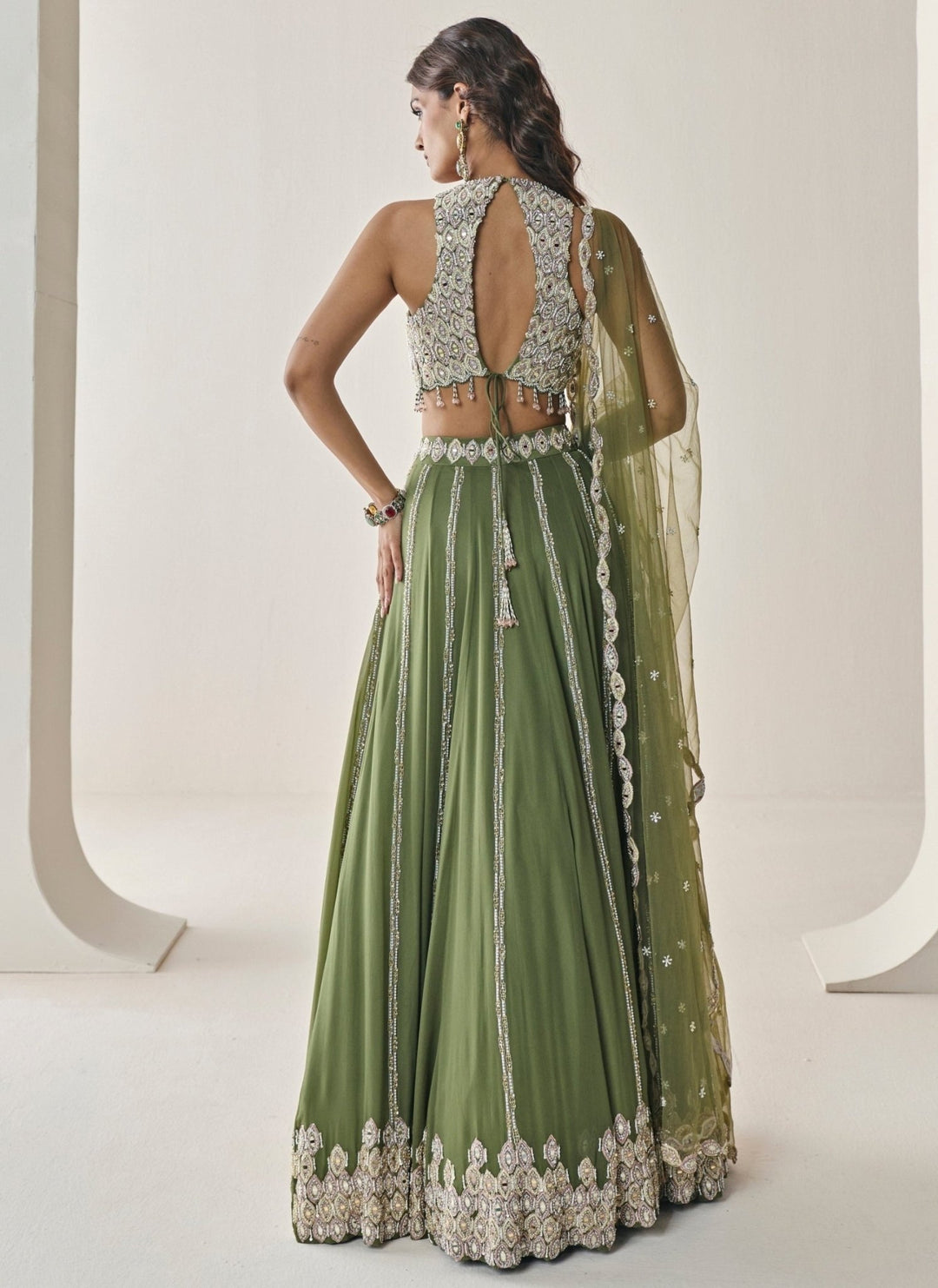 Seema Thukral Green Georgette Lehenga SetFabilicious Fashion