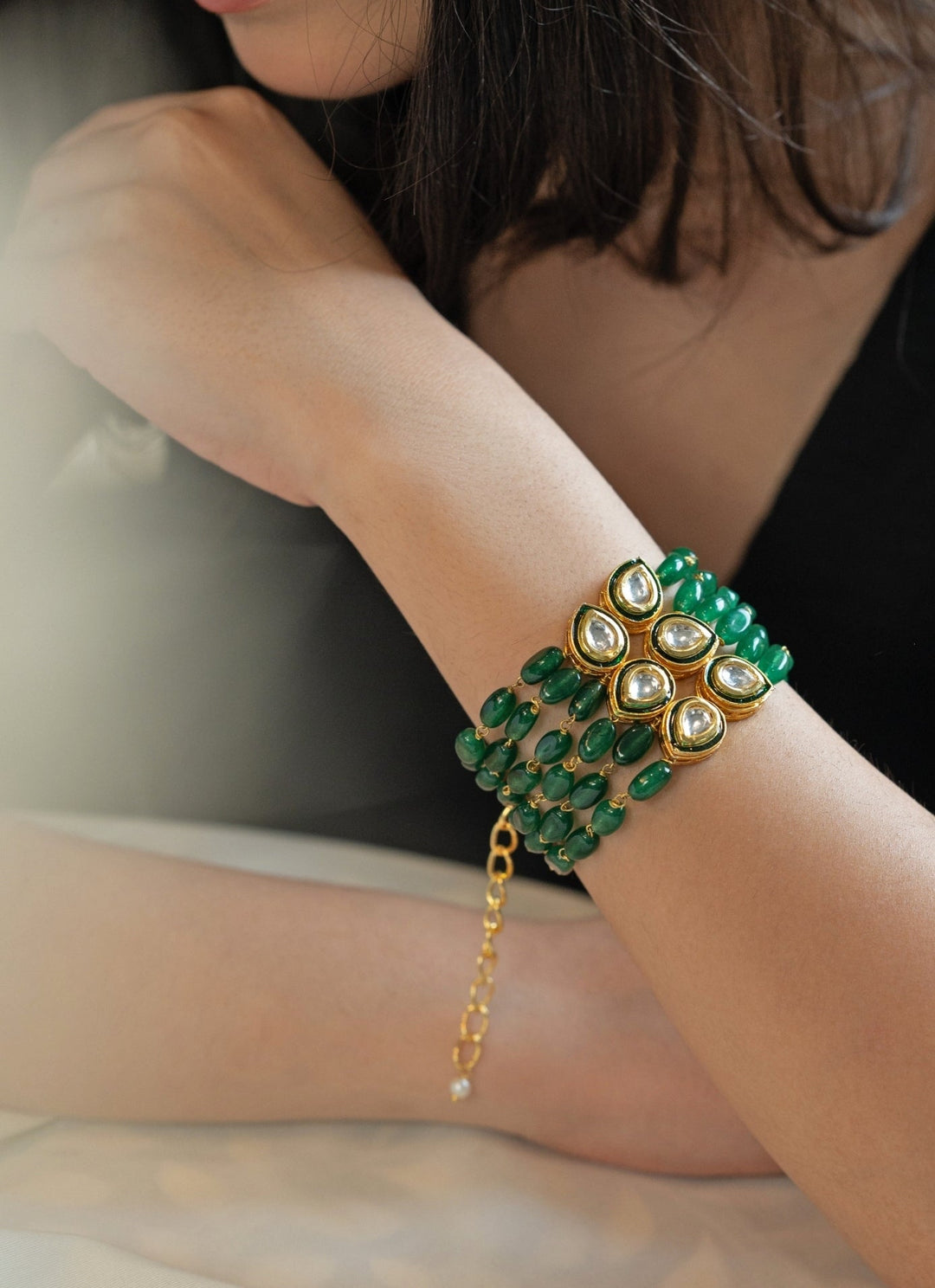 Do Taara Green Kundan BraceletFabilicious Fashion