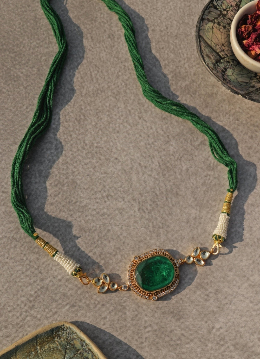Do Taara Green Kundan Choker NecklaceFabilicious Fashion