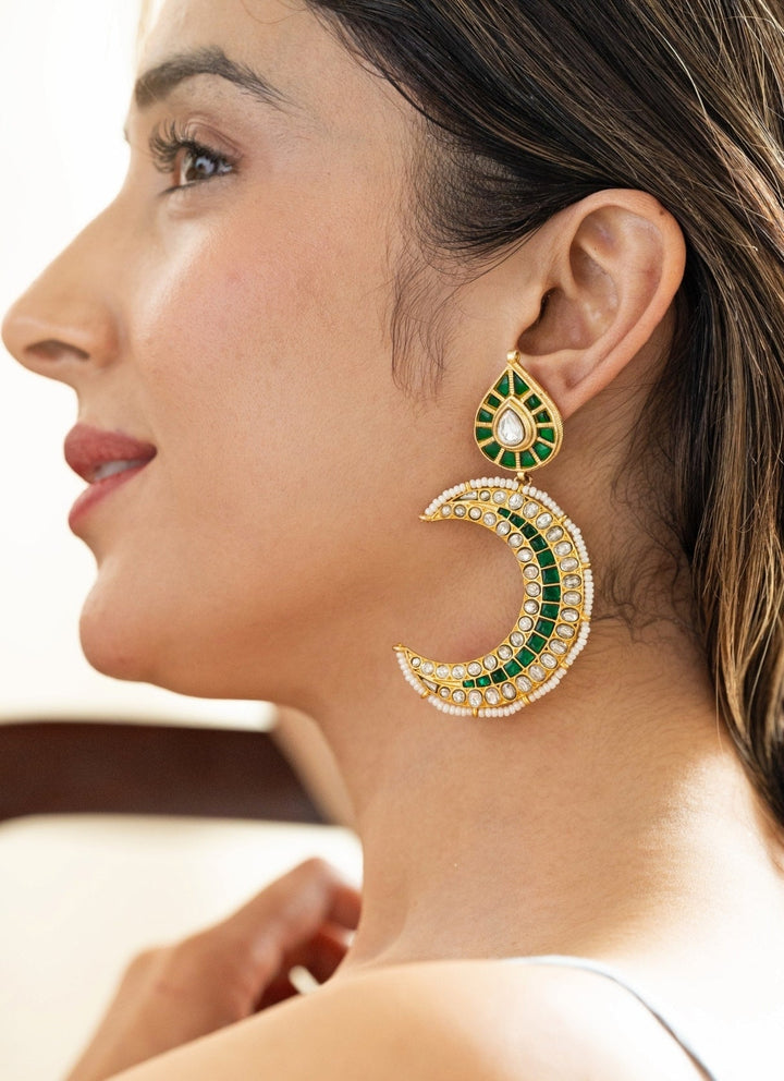 Do Taara Green Kundan EarringsFabilicious Fashion