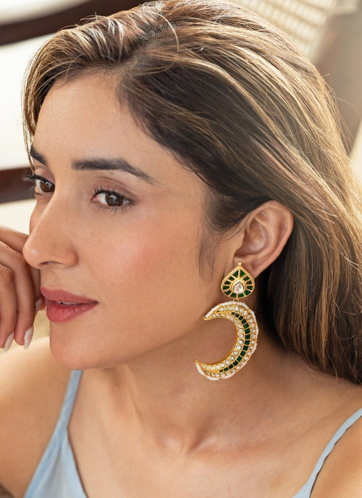 Do Taara Green Kundan EarringsFabilicious Fashion