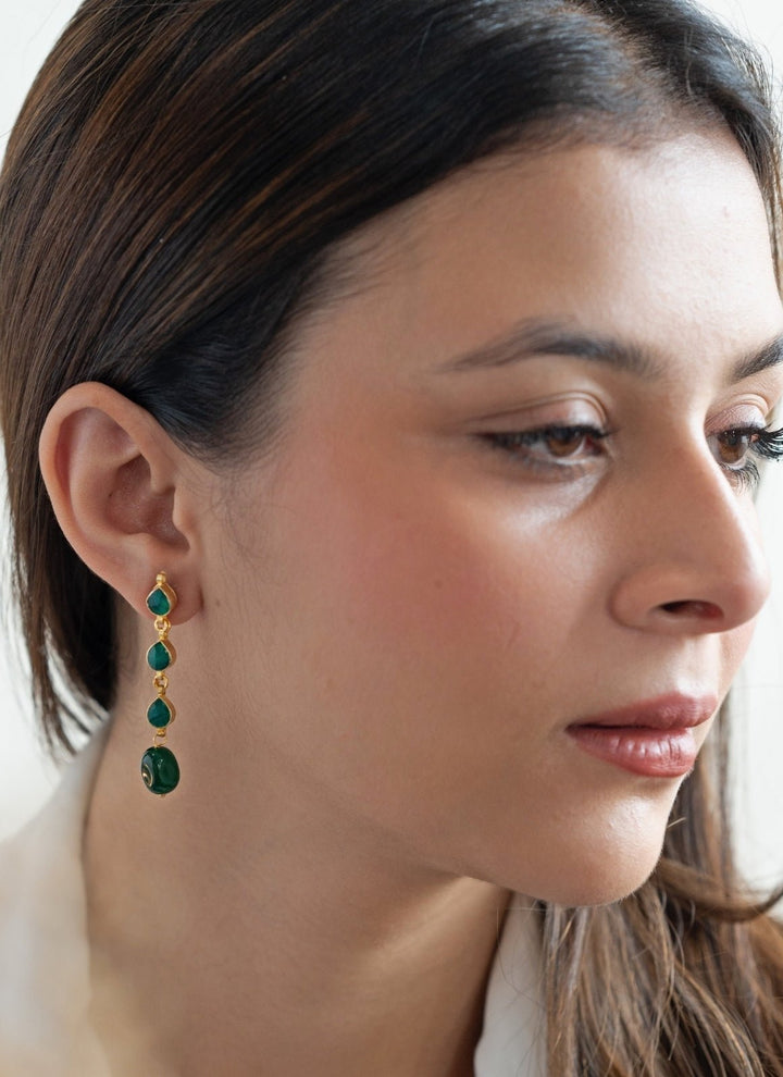 Do Taara Green Kundan EarringsFabilicious Fashion
